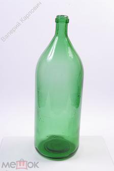 Бутылка. Бутыль. Окрашенное стекло. Минераловодский СЗ. V =2,75 л. 37х12,5 см. (С2586)